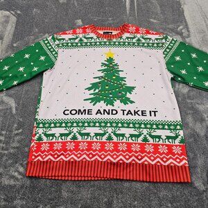 American AF ugly christmas Shirt Mens XL digital Come and take it long sleeve